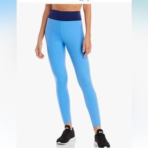All Access Colorblock Blue 7/8 Leggings Size Medium